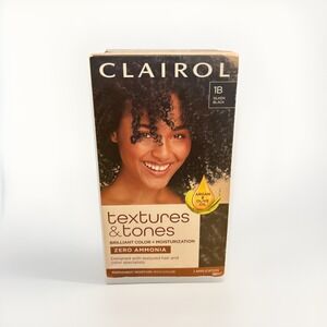 Clairol Professional Texture and Tones Permanent Hair Color 1B BLACK SILKEN